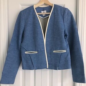 CLUB MONACO Blue Blazer Crop Jacket 4